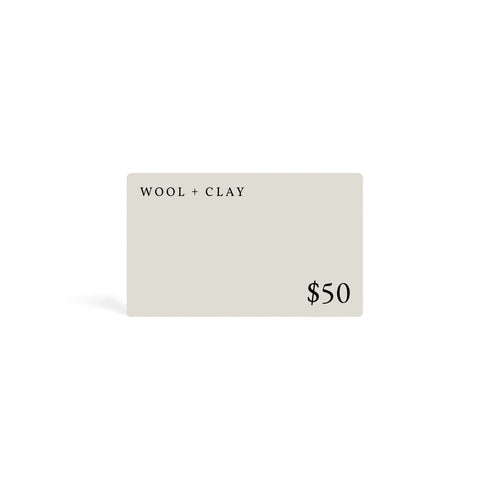 Wool+Clay Gift Card